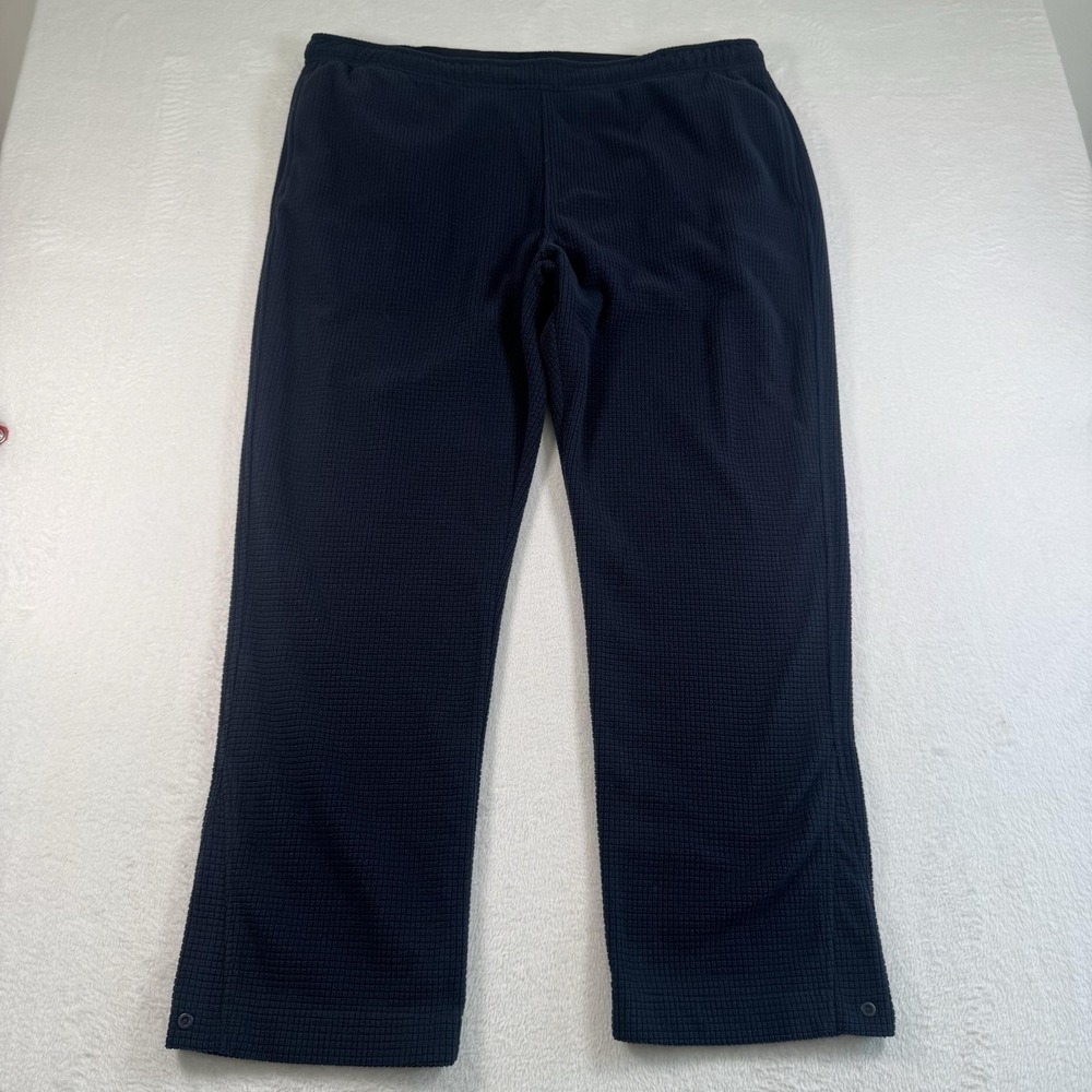 Orvis Sweatpants Mens XL Blue Fleece Thermal Joggers Zip Pocket Warm Lounge